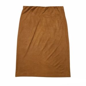 Ambiance Suede Pencil Skirt | Tan